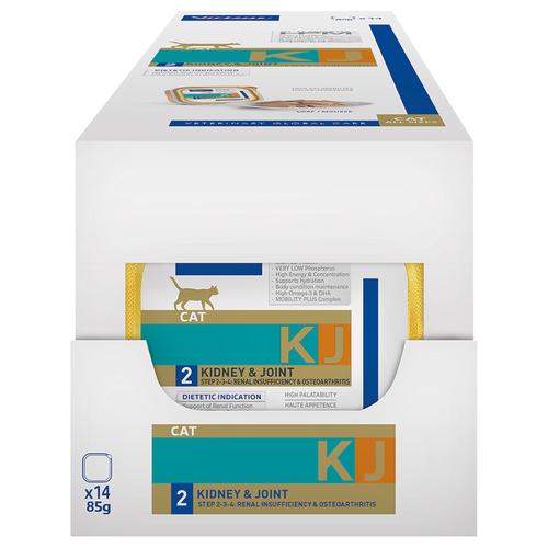 28x 85g Virbac Veterinary Cat Kidney & Joint KJ2 Katzenfutter nass