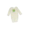 Just One You Made by Carter's Long Sleeve Onesie: Green Stripes Bottoms - Size 6 Month