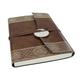 LEATHERKIND Olympia Recycled Leather Journal Chestnut, A5 (15x21cm) Lined Pages - Handmade in Italy