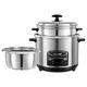 fUfIzU Rice Cookers, (2-6L) Portable Rice Cooker Stainless Steel Inner Pot with Steamer, Warm Functions, for 1-11 People,2L