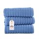 Classic Turkish Towels - Extra Large Premium Cotton Bath Sheet Set - Thick and Absorbent, Ribbed 3-Piece Luxury Bathroom Towels, 40x65 inches, 100% Turkish Cotton (Royal Blue)