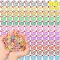 Barydat 800 Pack Glitter Mini Resin Ducks Bulk Mini Ducks Pranks Hide Mini Miniature Figures Animals Tiny Ducks Resin Ducks for DIY Projects Garden Dollhouse (Colorful)