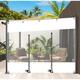 Waterproof Transparent Tarpaulin Curtains, Clear Gazebo Side Panels With Pvc Tarpaulin and Zip, Outdoor Heavy Duty Tarpaulin With Eyelets, for Pergola Patio Porch Carport,LxH-1.6x2.5m/5.2 * 8.2ft