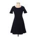 My Michelle Casual Dress - A-Line: Black Solid Dresses - Women's Size Small