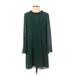 Vince Camuto Casual Dress - Shift Crew Neck Long sleeves: Green Print Dresses - Women's Size 2