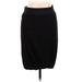 Simply Vera Vera Wang Casual Pencil Skirt Knee Length: Black Print Bottoms - Women's Size Medium