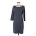 Old Navy Casual Dress - Sheath Boatneck 3/4 sleeves: Blue Color Block Dresses - Women's Size Medium