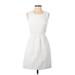 Vineyard Vines Casual Dress - A-Line Crew Neck Sleeveless: White Print Dresses - Women's Size 0
