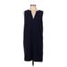 Gap Casual Dress - Shift V Neck Sleeveless: Blue Print Dresses - Women's Size Small