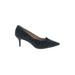 Ann Taylor Heels: Pumps Stilleto Work Black Print Shoes - Women's Size 8 1/2 - Pointed Toe