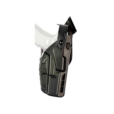 Safariland 7360 7TS ALS/SLS Mid-Ride Level III Glock Duty Holster Glock 20/Glock 21 Right Hand STX Plain Black 7360-383-411