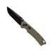 Tekto A3 Delta Automatic Folding Knives 3.6in D2 Steel Drop Point OD Green Handle G10 Black A3RG1ODD2BK1A1
