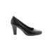 Aerosoles Heels: Pumps Chunky Heel Minimalist Black Solid Shoes - Women's Size 7 1/2 - Round Toe