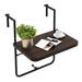 Costway 24" Rectangular Adjustable Folding Table Plastic/Resin in Brown | 33 H x 24 W x 25 D in | Wayfair NP11099CF