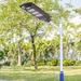 LamQee Outdoor LED Motion Sensor Street Light w/ Solar Panels in Black | 24.8 H x 9.8 W x 1 D in | Wayfair 06FTL0068CWT-2