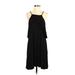 Alya Casual Dress - Midi: Black Solid Dresses - New - Women's Size Small