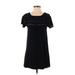 Romeo & Juliet Couture Casual Dress - Shift Scoop Neck Short sleeves: Black Print Dresses - Women's Size Small