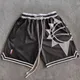 TRILLEST Black&White Sun Printed Basketball Shorts with Zipper Pockets Devin Booker Street Style