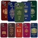 Morocco Ukraine Passport For iPhone 11 12 13 15 14 Pro Max Phone Case X XR XS 7 8 Plus SE 2020