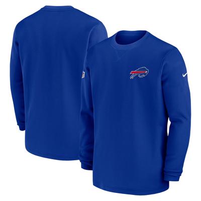 Nike Royal Buffalo Bills 2023 Sideline Throwback Heavy Brushed Waffle Langarmshirt für Herren Image