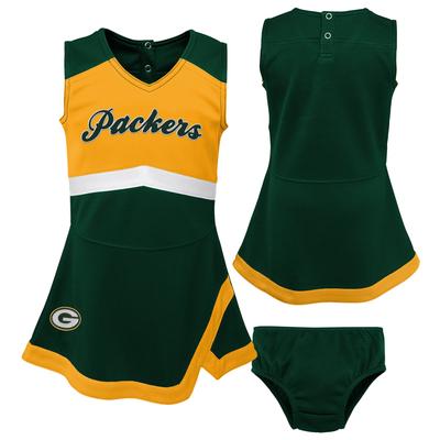 Grünes Green Bay Packers Cheer Captain-Kleid für Mädchen mit Pumphose Image