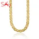 Sunny Jewelry Fashion New Copper Necklace Figaro Chains Gold Plated High Quality For Women Man Italy