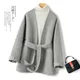 BELIARST 22 Autumn/winter Cashmere Coat Ladies V-neck Cardigan Slim Fashion Coat Thicken Warm Top