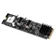 M.2 M Key NVME PCIe to USB 3.1 TYPE C Front Panel Expansion Card 10Gb NGFF M2 NVME to Dual TYPE-E