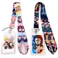 Anime Cute Lanyard with Card Cover Holder Catoon Neck Strap Cell Phone Rope Keychain