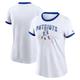 "T-shirt Nike blanc New England Patriots Rewind Ringer pour femme"