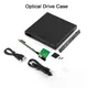 Portable 12.7mm USB 2.0 DVD Drive External Optical Drives Enclosure SATA to USB External Case For