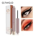 O.TWO.O Waterproof Liquid Eyeliner Pen Two Types Brush Tip Easily Draws Long Lasting Eye Liner