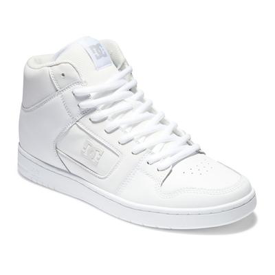 Sneaker DC SHOES "Manteca 4 Hi", Gr. 10,5(44), weiß (weiß, weiß, battleship), Obermaterial: Leder (Kuh) / Futter: Textil