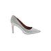 Seychelles Heels: Pumps Stilleto Cocktail Party Silver Print Shoes - Women's Size 8 - Pointed Toe