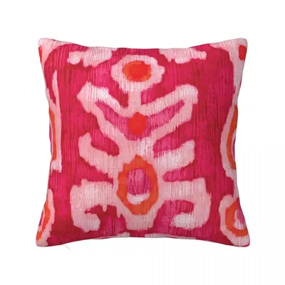 Rosa & Orange Tribal Ikat Kissenbezug Weiche Polyester Kissen Abdeckung Dekorationen Kissen Fall Image