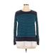 Stylus Sweatshirt: Blue Color Block Tops - Women's Size X-Large