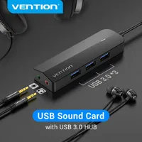 Tions USB Soundkarte 2 in 1 Externe Soundkarte USB zu 3 5mm Audio-Adapter für Laptop mit Kopfhörer