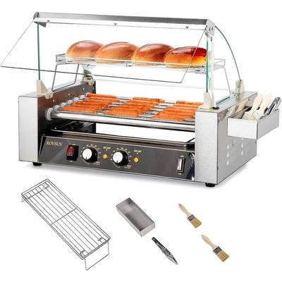 Electric Stainless-Steel Hot Dog Grill Cooker Machine