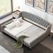 Modern Full Size Luxury Tufted Button Daybed, Comfy Platform Bed Frame