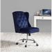 Velvet Home Office Desk Chair, Modern Computer Task Chair, Wheels Swivel Height Adjustable Upholstered Vanity Chair for Women