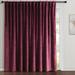 Lush Decor Prima Velvet Solid Light Filtering Back Tab-Rod Pocket Wide Width Single Curtain Panel (1Panel)