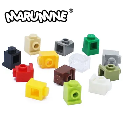 Marumine Baut Partikel 4070 MOC Ziegel Geändert 1x1 Mit Scheinwerfer 30PCS DIY Bausteine Basis Teile Bau modell Image