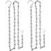 Hanging Chains 5 Pcs 35 Inch Garden Plant Hanger Chains for Hanging Baskets Plants Bird Feeders Billboards Lanterns Wind Chimes and Decorative Ornaments Etc Outdoor/Indoor (Silver)