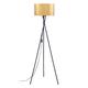 Lampadaire abat jour PVC doré pieds métal