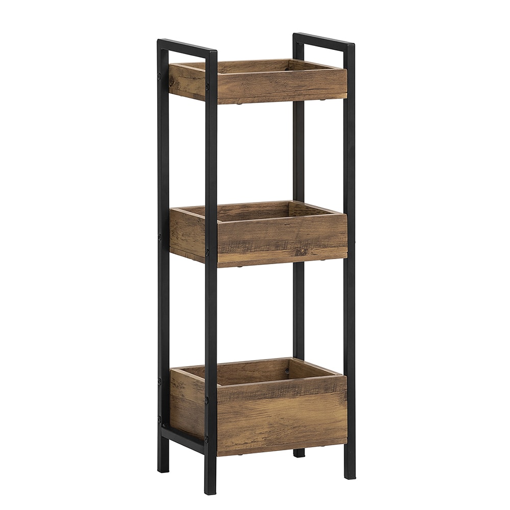 Etagère de stockage avec 3 étagères en métal noir