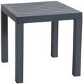 Table d'appoint d'extérieur en plastique Gris foncé