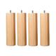 Jeu de pieds de lit cylindriques en bois Hauteur 30 (lot de 4)