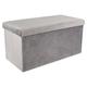 Banc coffre pliable Zig zag gris