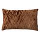 Coussin marron en velours 30x50 cm avec motif