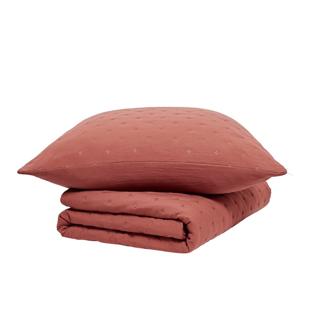 Couvre lit boutis 220x240 cm Rouge brique